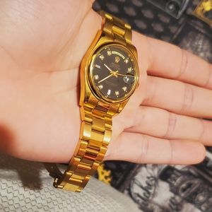 COPY - Mens 18k gold Rolex oyster perpetual day d…